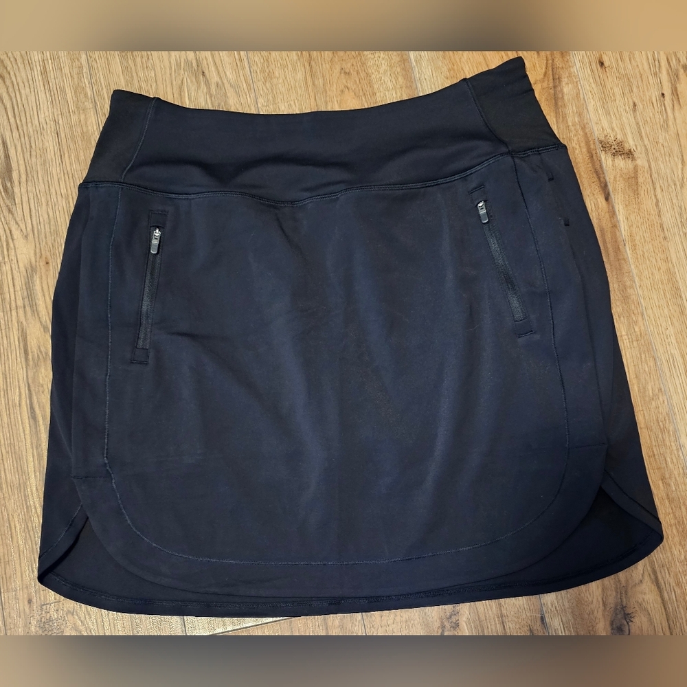 Athleta Black Golf Skort with Zipper Pockets